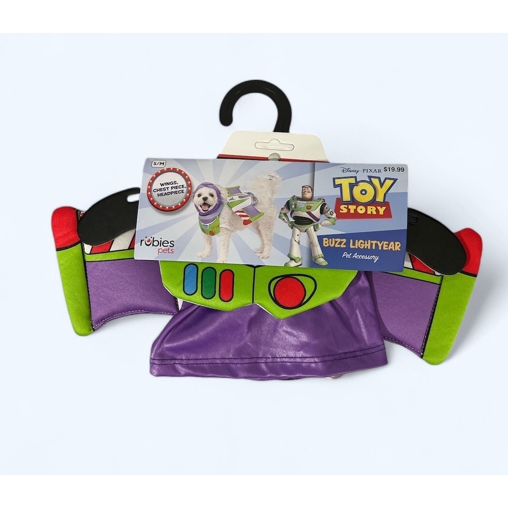 Pixar Toy Story Buzz Lightyear Dog Pet Halloween Costume Apparel Size S-M‎ New